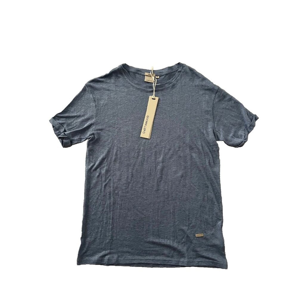 Gianni Lupo Linen Tee Light Blue  ( S )